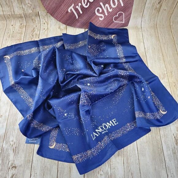 Lancome blue polyester scarf - Picture 1 of 4